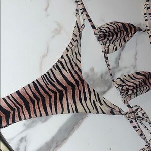 Zebra Print Bikini Set
